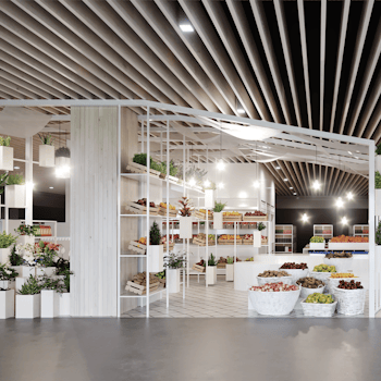 Studio Königshausen has crafted a retail design for Comma Supermarkets, a visionary new chain set to revolutionize the future of Chinese supermarkets. Located in Guangzhou, the store seamlessly blends technology and physical space to optimize efficiency, ultimately saving customers valuable time during their grocery shopping. 